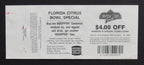 1992 Florida Citrus Bowl Football Game Full Ticket Clemson vs. California