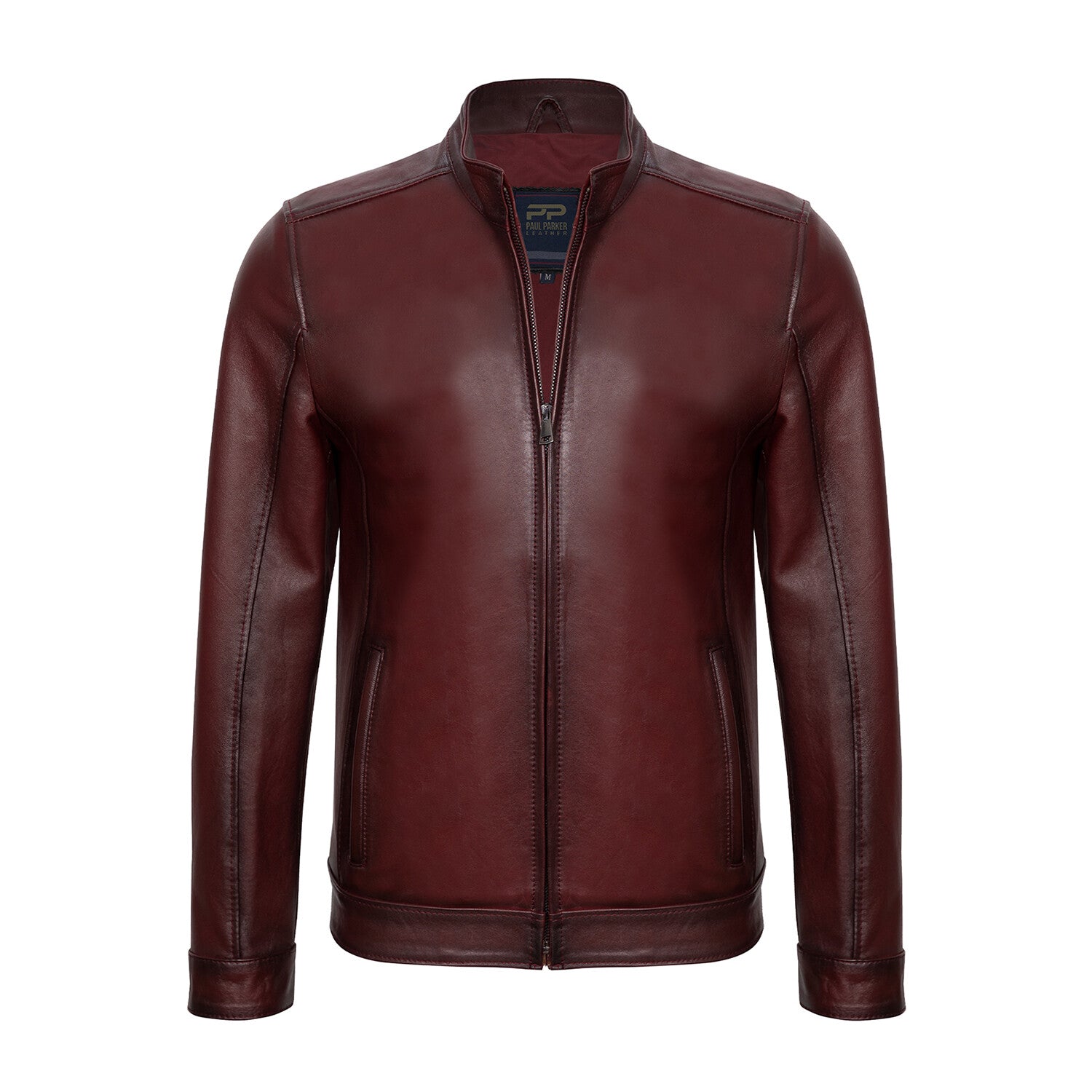 Mock Neck Jacket // Burgundy