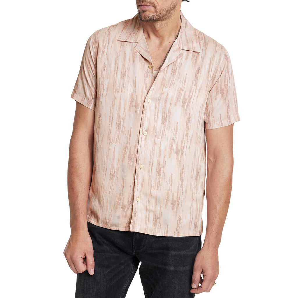 Dan // Camp Collar Shirt in Print // Grapefruit