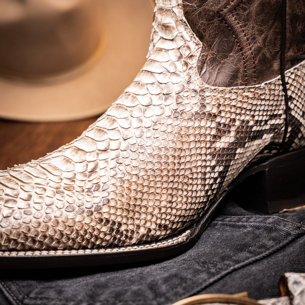 Western Collection Missouri // Python Leather Cowboy Boot // Natural