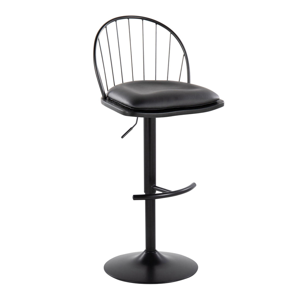 Riley - Farmhouse Adjustable Height Barstool With Swivel (Set of 2)