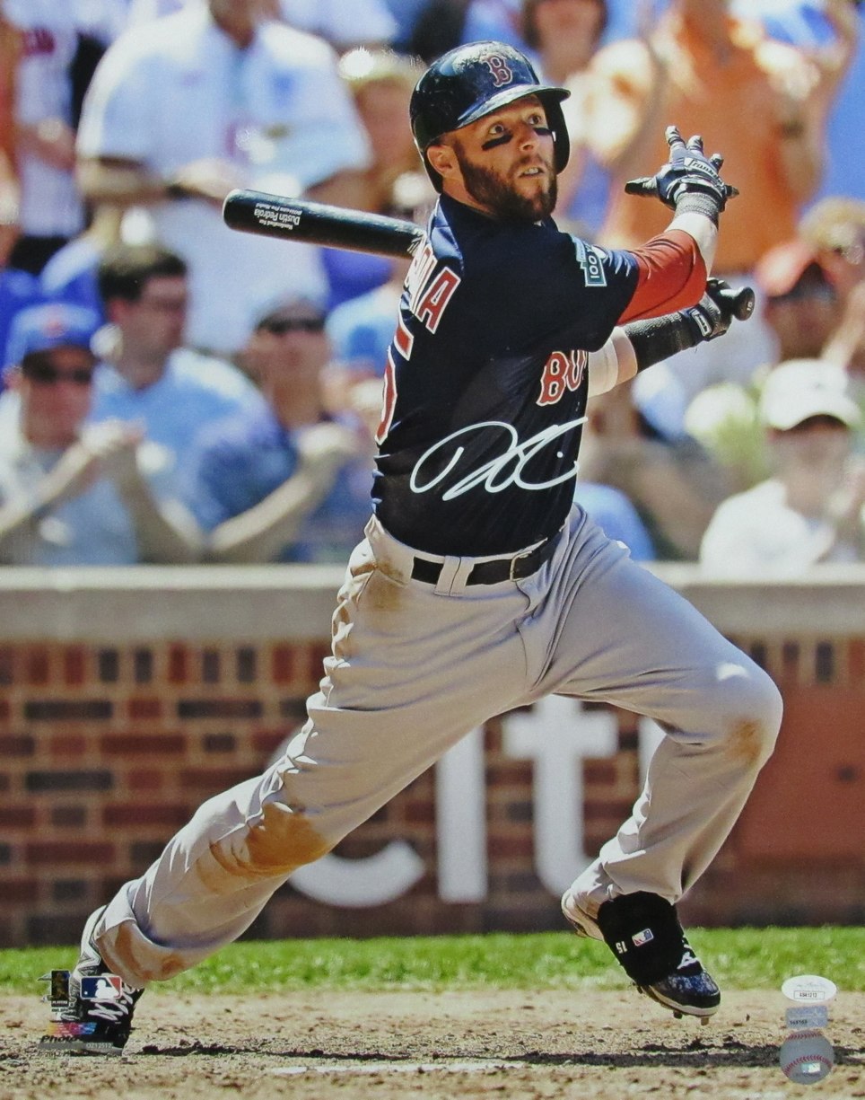 Dustin Pedroia Autographed 16x20 Photo Boston Red Sox  188767