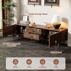 TV Stand For TVs Up To 80", Media - Dark Brown
