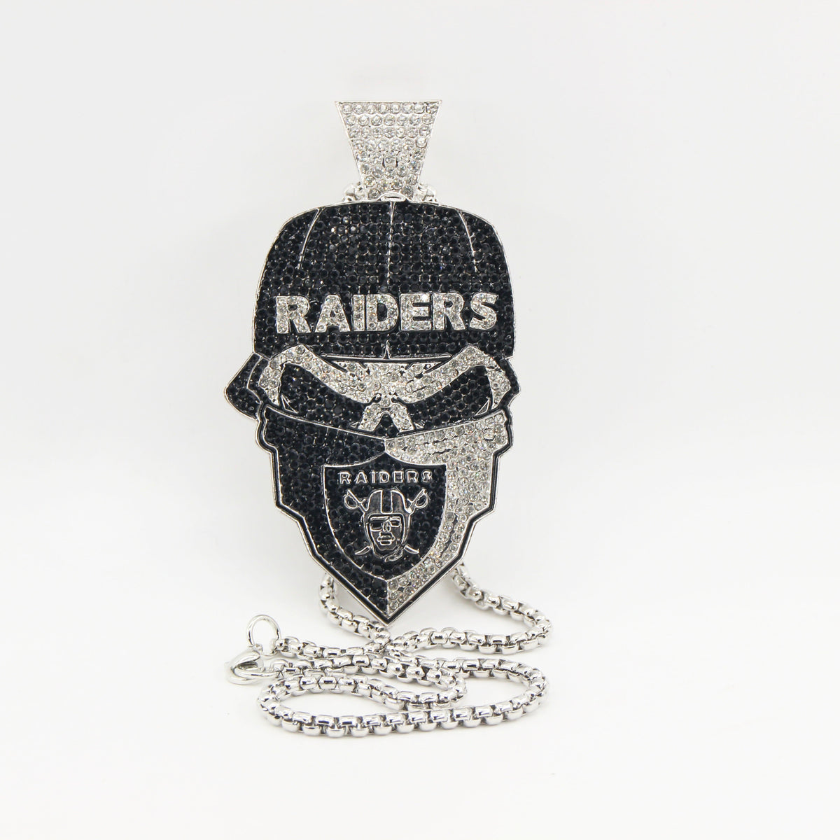 Newest Sports Team Logo Bandit Skull  Pendant Necklace – Iced Out Hip Hop Jewelry for True Fans