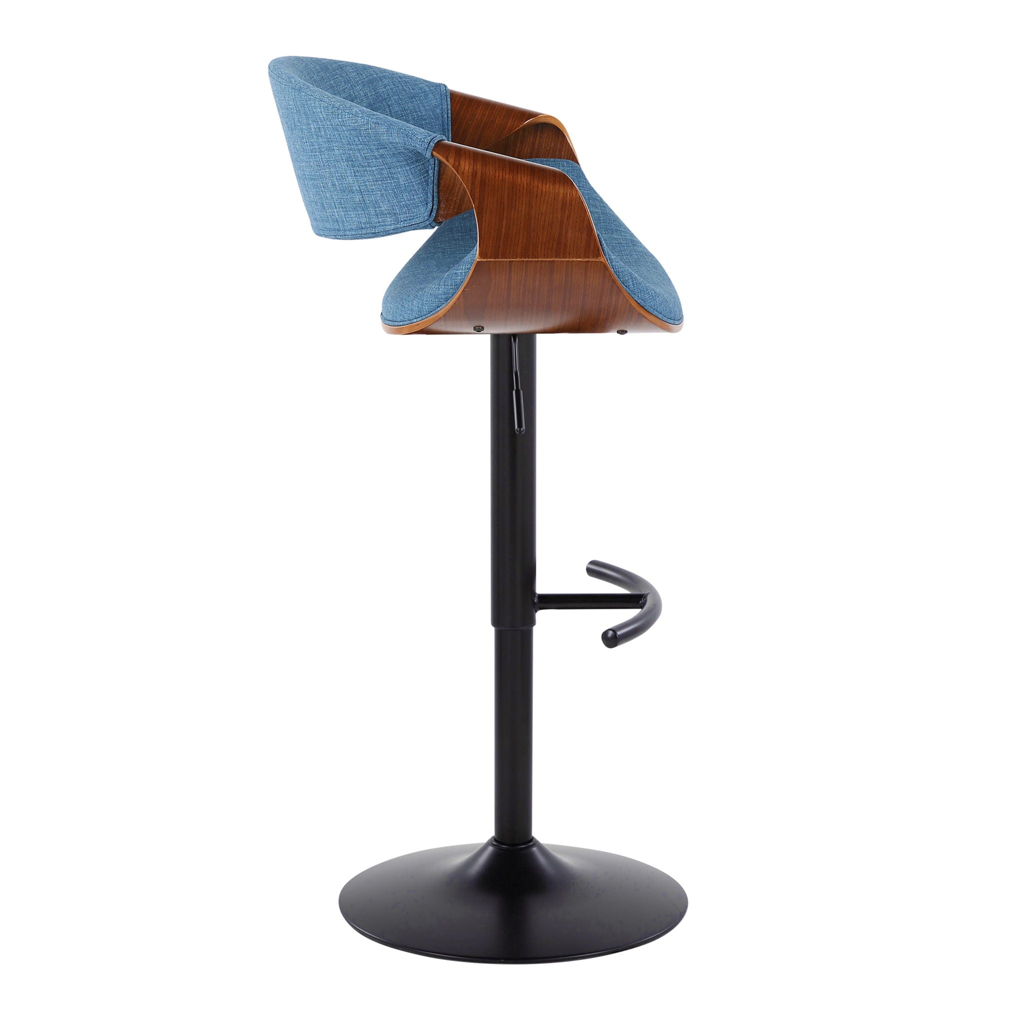 Curvo - Mid Century Modern Adjustable Barstool With Swivel (Set of 2)
