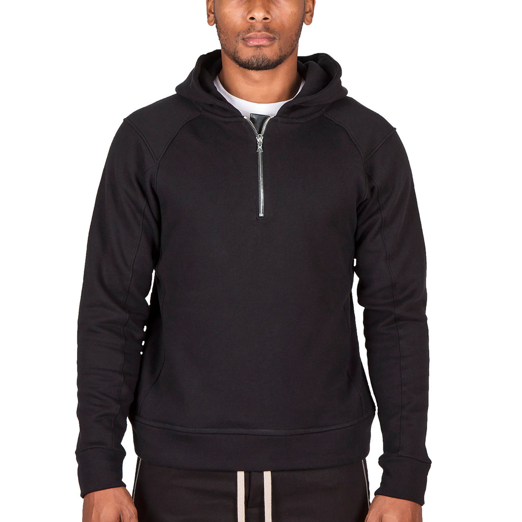 The Lionize Half-Zip Hoodie // Black