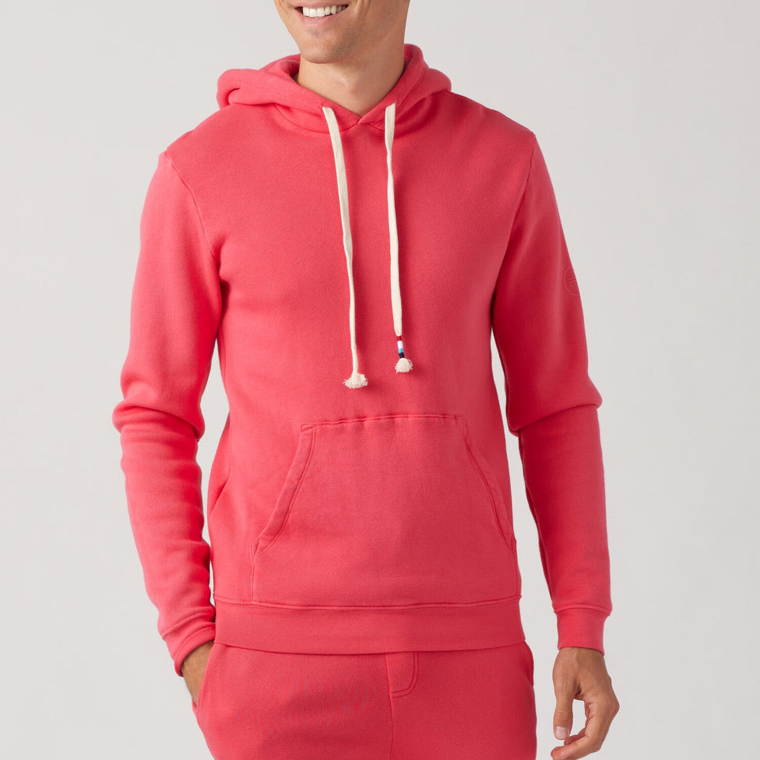 Essential Waves Pullover Hoodie // Red