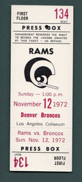 1972 LA Rams vs. Detroit Lions Full Ticket @ Los Angeles Coliseum 128443