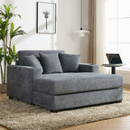 Oversized Chaise Lounger, With Pillows, Cup Holders