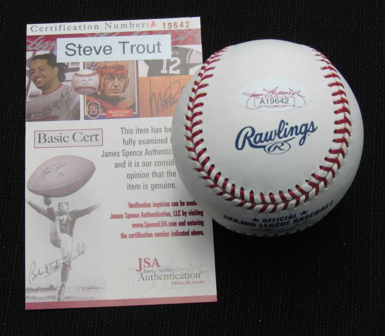 Steve Trout Signed/Auto Yankees 100th OML Baseball JSA  186839