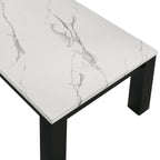 Modern 3 Piece Living Room Table Set With Faux Marble Top - Black / White