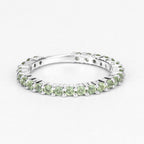 0.91 Carat Genuine Peridot .925 Sterling Silver Ring
