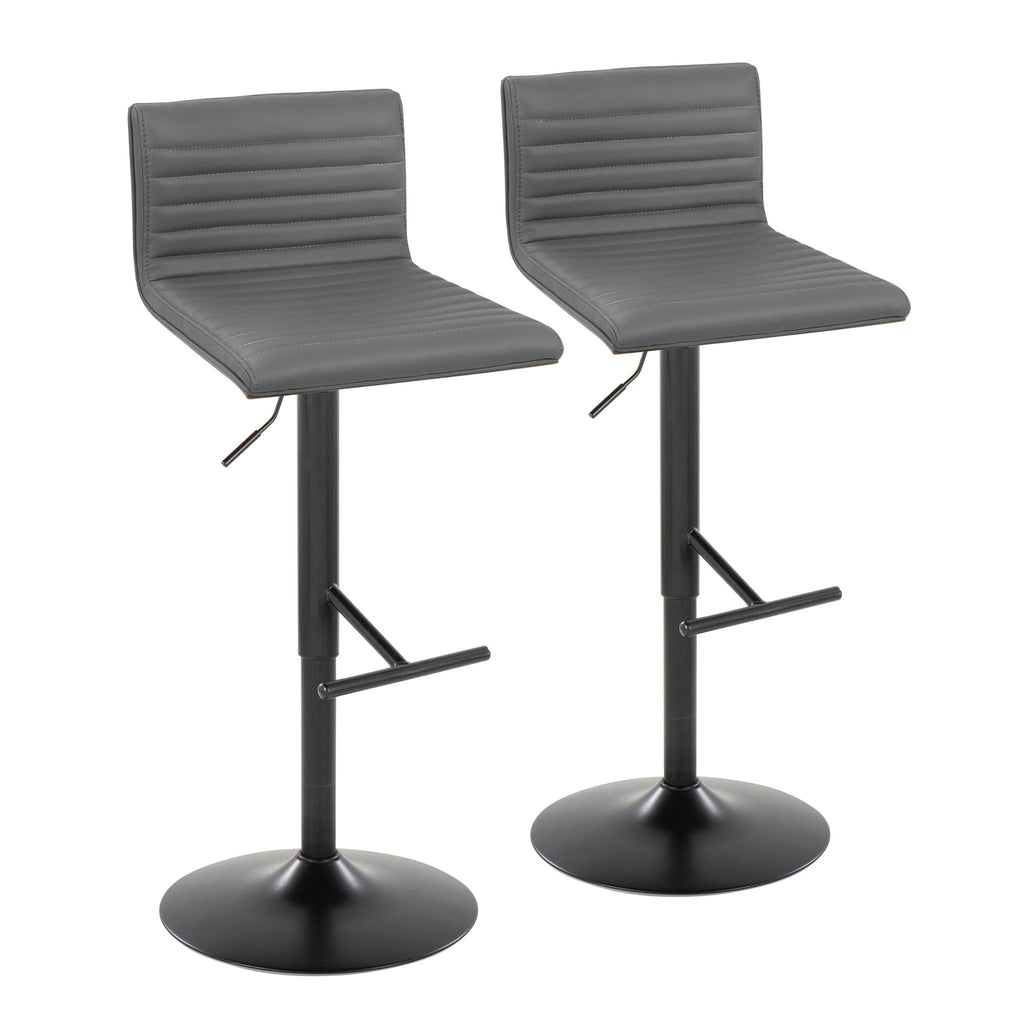 Mason - Contemporary Adjustable Barstool With Swivel (Set of 2)