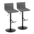 Mason - Contemporary Adjustable Barstool With Swivel (Set of 2)