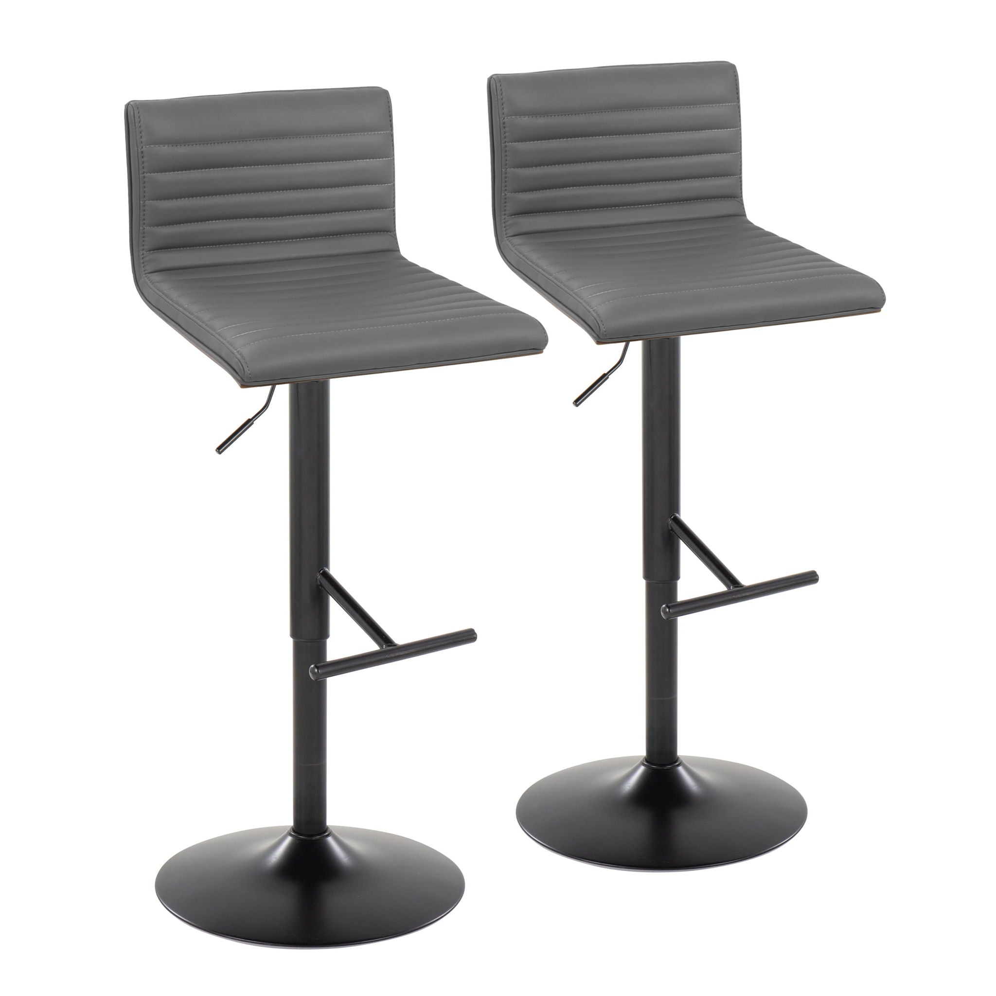 Mason - Contemporary Adjustable Barstool With Swivel (Set of 2)