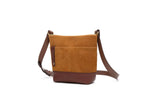 Betsy Bucket Bag | Mustard Suede + Brown Leather