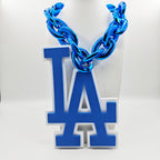 Los Angeles Dodgers 3D Foam Logo Necklace – 30 Inches Game Day Gift for Fans