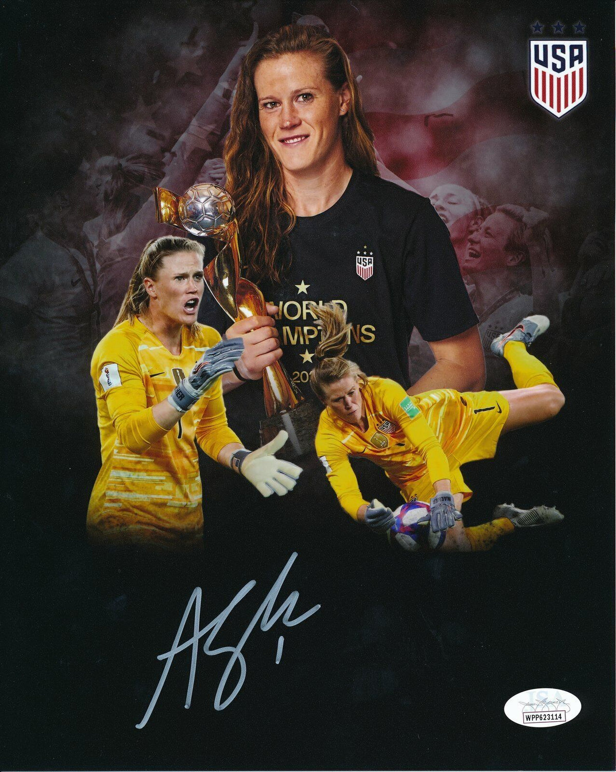 Alyssa Naeher USA Women's Soccer Team Signed 8x10 Photo Montage JSA 145792