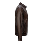 Mock Neck Jacket // Brown