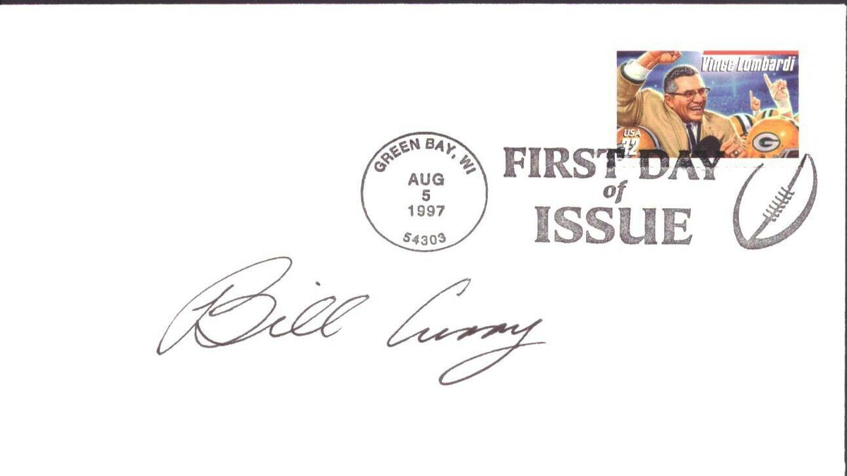 Bill Curry Signed 1997 FDC First Day Cover Green Bay Packers 151517