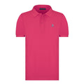 Solid Short Sleeve Polo Shirt // Magenta
