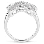 0.58 Carat Genuine White Diamond .925 Sterling Silver Ring