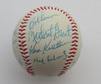 Cleveland Indians Team Autographed by 15 Players Indians Logo Baseball 180626