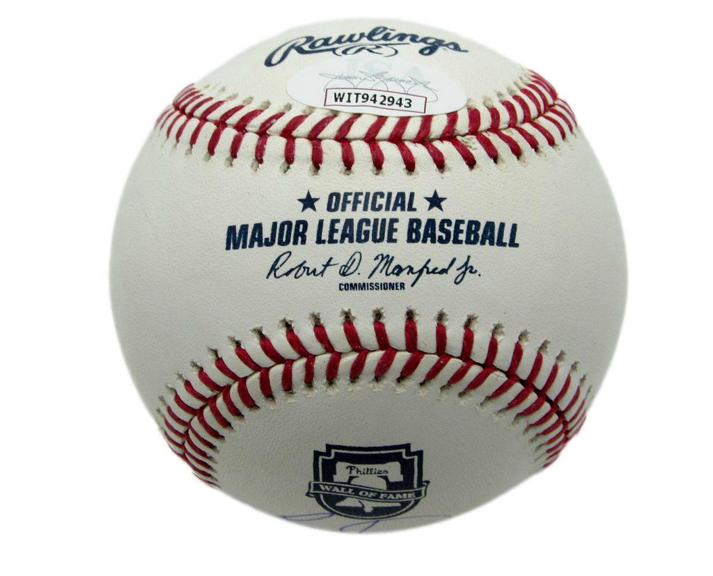 Ryan Howard Phillies Signed/Auto OML Wall of Fame Baseball in Case JSA 165761