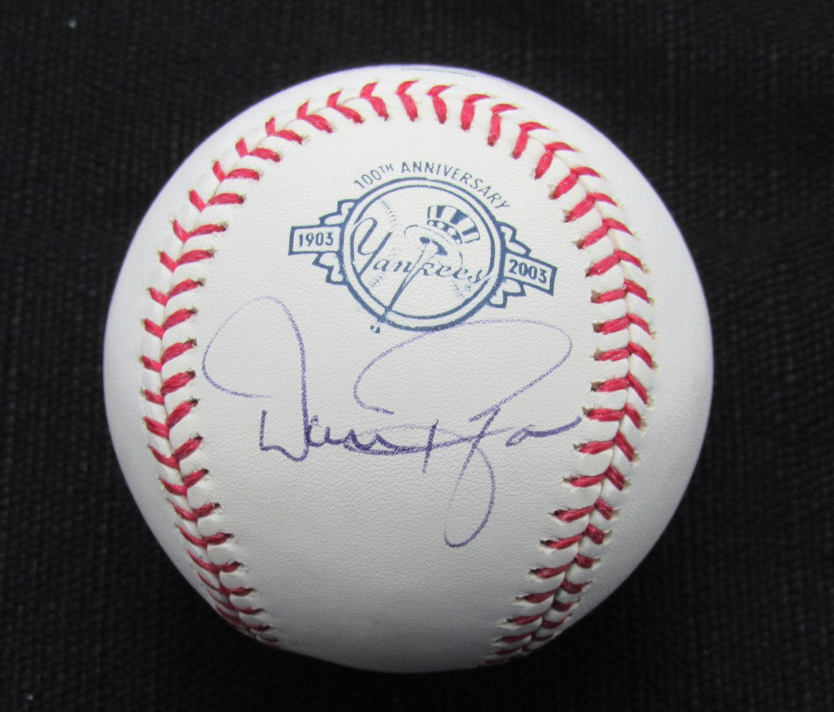 Dan Pasqua Signed/Auto Yankees 100th OML Baseball JSA  186774