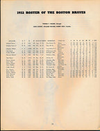 Boston Braves 1952 Official Yearbook 142083