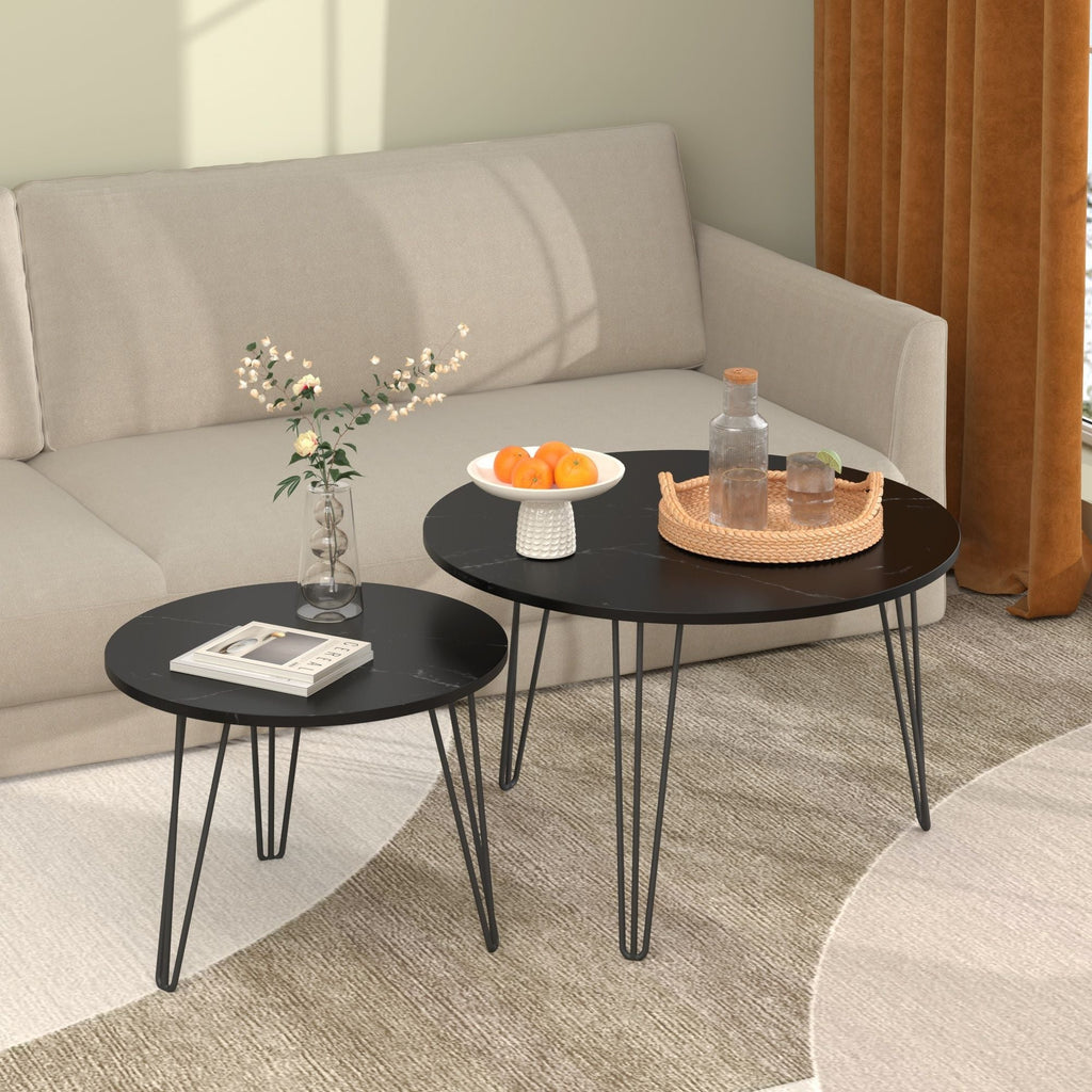 Round Nesting Coffee Table (Set of 2)