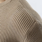 Crewneck Ribbed Sweater // Mink
