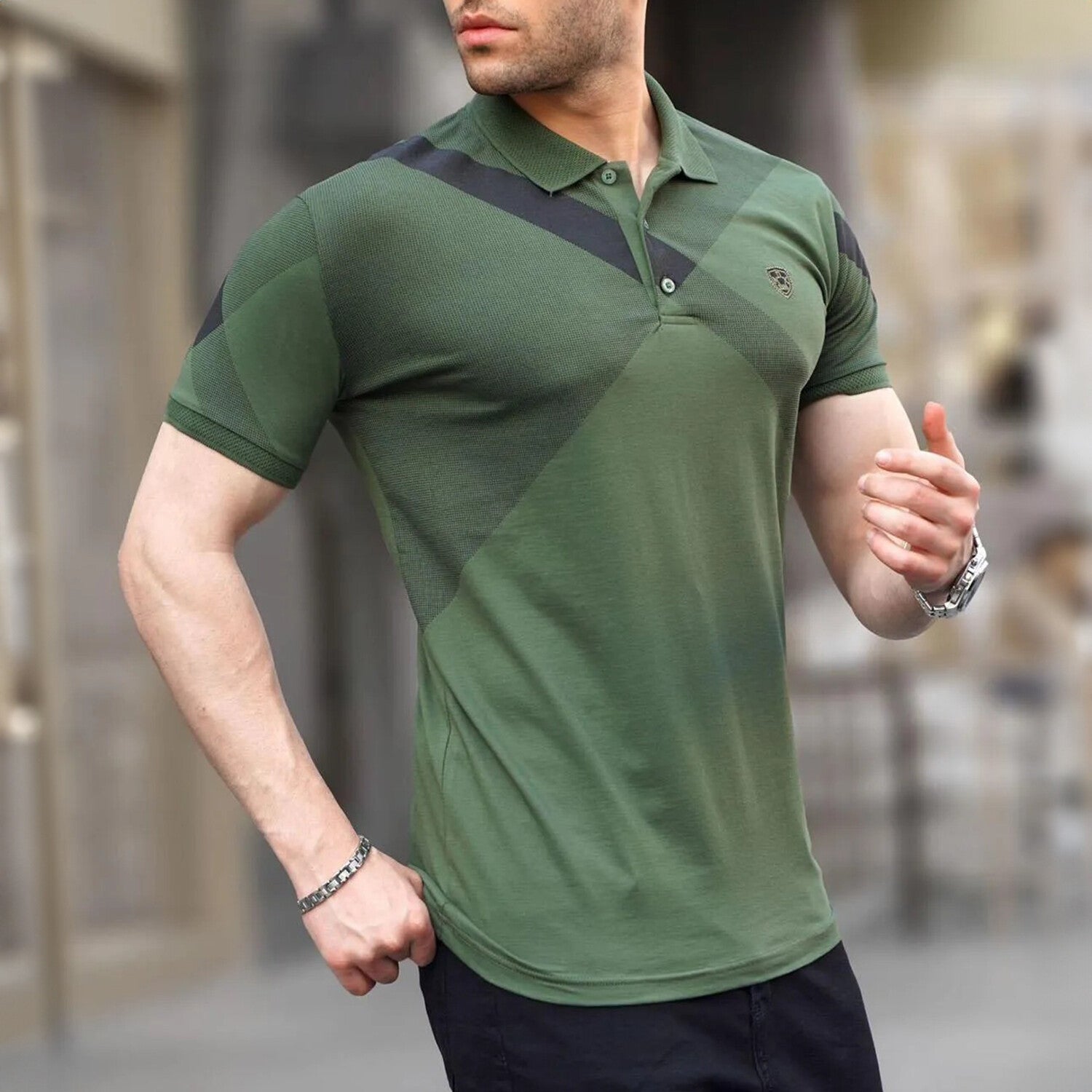Patterned Polo // Khaki