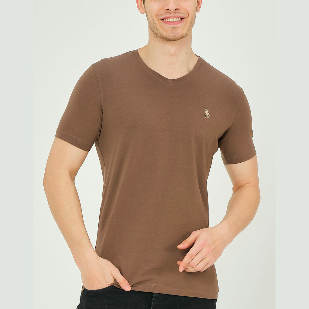 Alex V-Neck Shirt // Brown