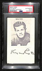 Kyle Rote Signed/Auto 3x5 Index Card New York Giants PSA/DNA 189024