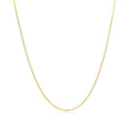 10k Yellow Gold Diamond Cut Cable Link Chain (1.10 mm)