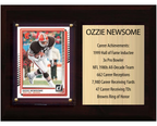 Ozzie Newsome Cleveland Browns Hall of Fame Stats Plaque 6x8 1 Card Prizm, Donruss, Score 2024 2025 2026
