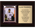 Alan Trammell Detroit Tigers Hall of Fame Stats Plaque 6x8 1 Card Topps, Bowman 2024 2025 2026
