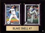 Blake Snell Los Angeles Dodgers Fan Gift Plaque 6x8 2 Cards Topps, Bowman 2024 2025 2026