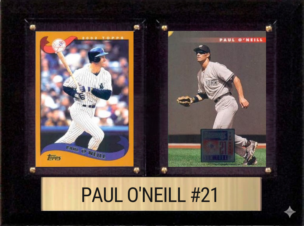 Paul O'Neill New York Yankees Fan Gift Plaque 6x8 2 Cards Topps, Bowman 2024 2025 2026