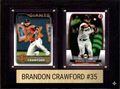 Brandon Crawford San Francisco Giants Fan Gift Plaque 6x8 2 Cards Topps Donruss Panini 2024 2025 2026