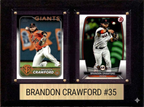 Brandon Crawford San Francisco Giants Fan Gift Plaque 6x8 2 Cards Topps Donruss Panini 2024 2025 2026