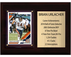 Brian Urlacher Chicago Bears Hall of Fame Stats Plaque 6x8 1 Card Prizm, Donruss, Score 2024 2025 2026