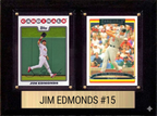 Jim Edmonds St. Louis Cardinals Fan Gift Plaque 6x8 2 Cards Topps, Bowman 2024 2025 2026