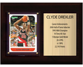 Clyde Drexler Portland Trail Blazers Hall of Fame Stats Plaque 6x8 1 Card Hoops, Prizm, Donruss 2024 2025 2026