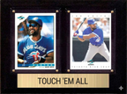 Joe Carter 1993 World Series Walk-Off Blue Jays Topps Bowman 6x8 Baseball Card Plaque