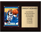 Dwight Howard Orlando Magic Hall of Fame Stats Plaque 6x8 1 Card Hoops, Prizm, Donruss 2024 2025 2026