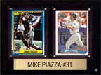 Mike Piazza New York Mets HOF Fan Gift Plaque 6x8 2 Cards Topps Donruss Panini 2024 2025 2026