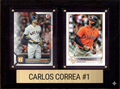 Carlos Correa Houston Astros Fan Gift Plaque 6x8 2 Cards Topps, Bowman 2024 2025 2026