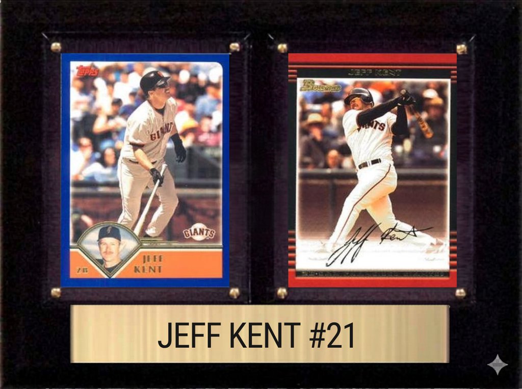Jeff Kent San Francisco Giants Hall of Fame Fan Gift Plaque 6x8 2 Cards Topps, Bowman 2024 2025 2026